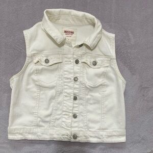 Mossimo Supply Co. Juniors white Denim Vest